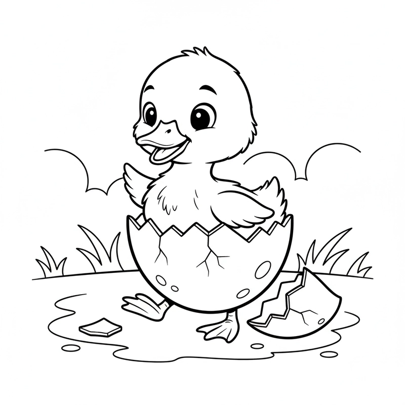 Ảnh tô màu quả trứng đáng yêu