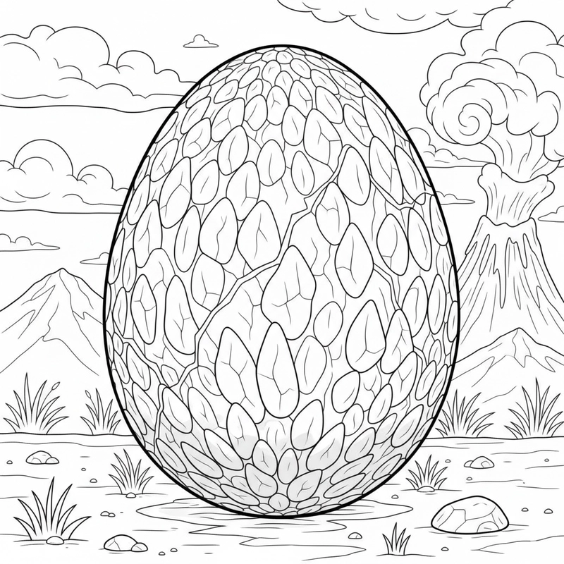 Ảnh tô màu quả trứng dễ thương