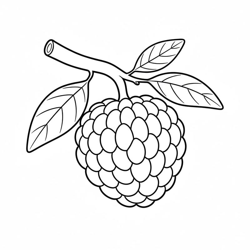 Bé học vẽ và tô màu quả na