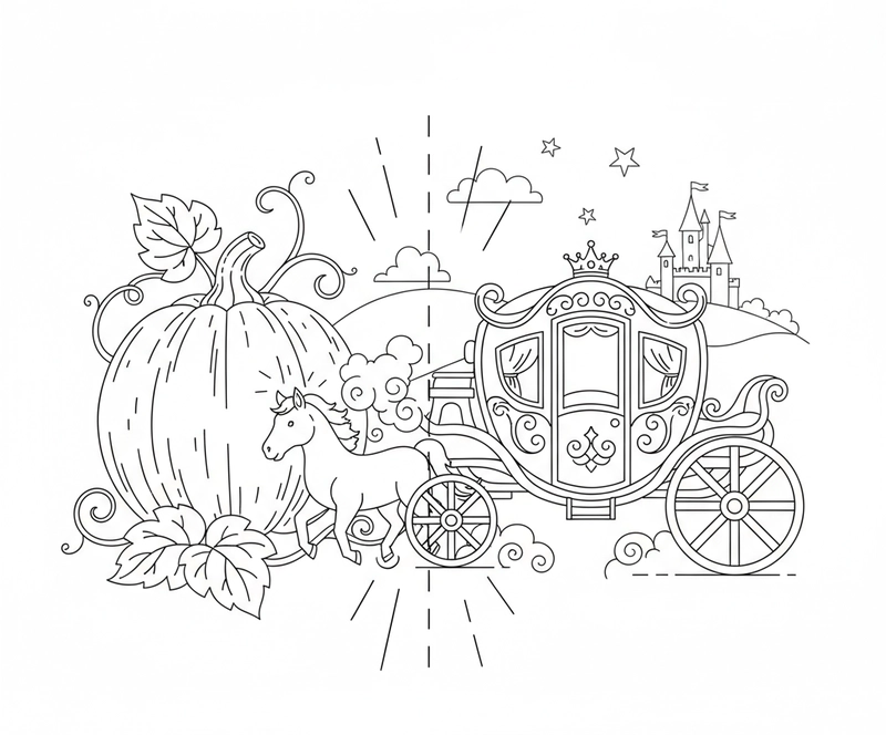 Bé tập tô Công chúa Lọ Lem