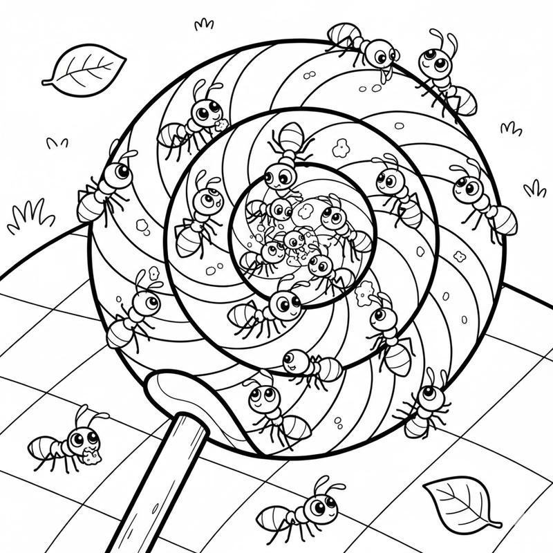 Bé tập tô con kiến