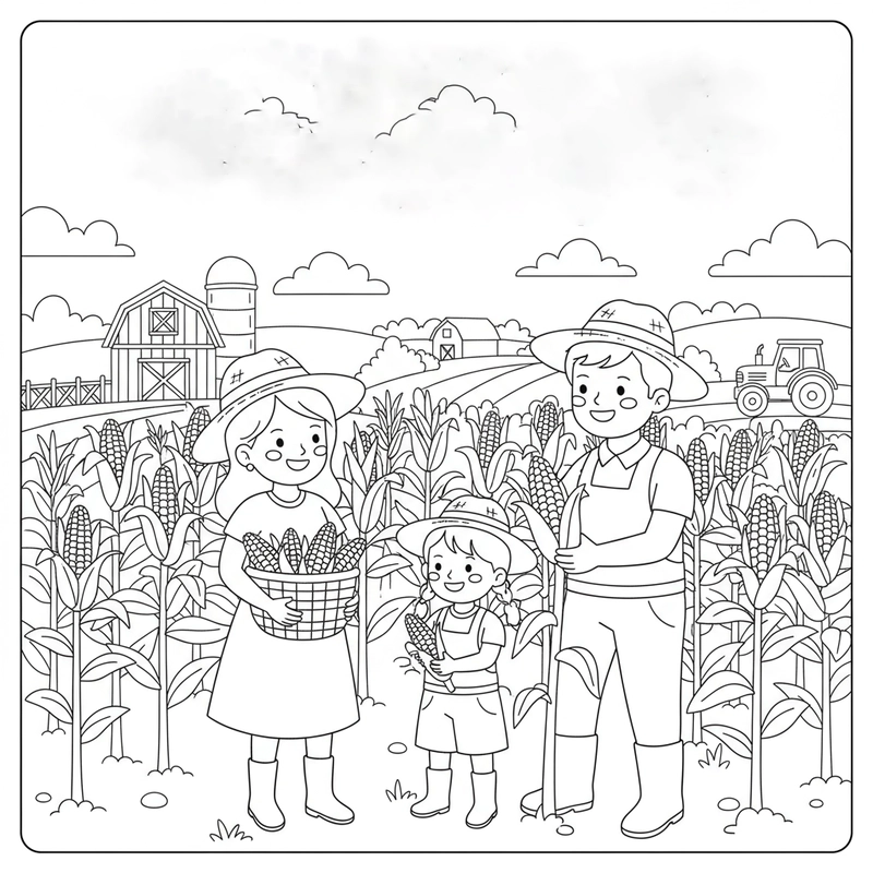 Bé tập tô nghề nông