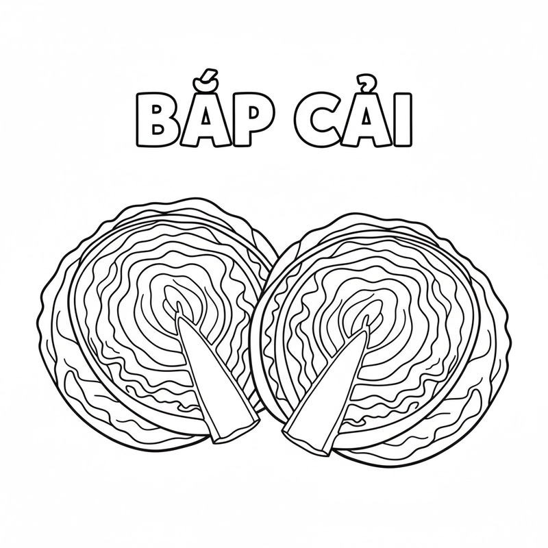 Bé tô màu bắp cải xanh lá