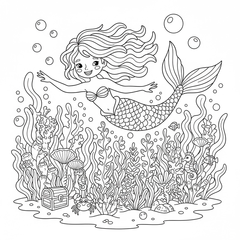 Bé tô màu cây rong biển