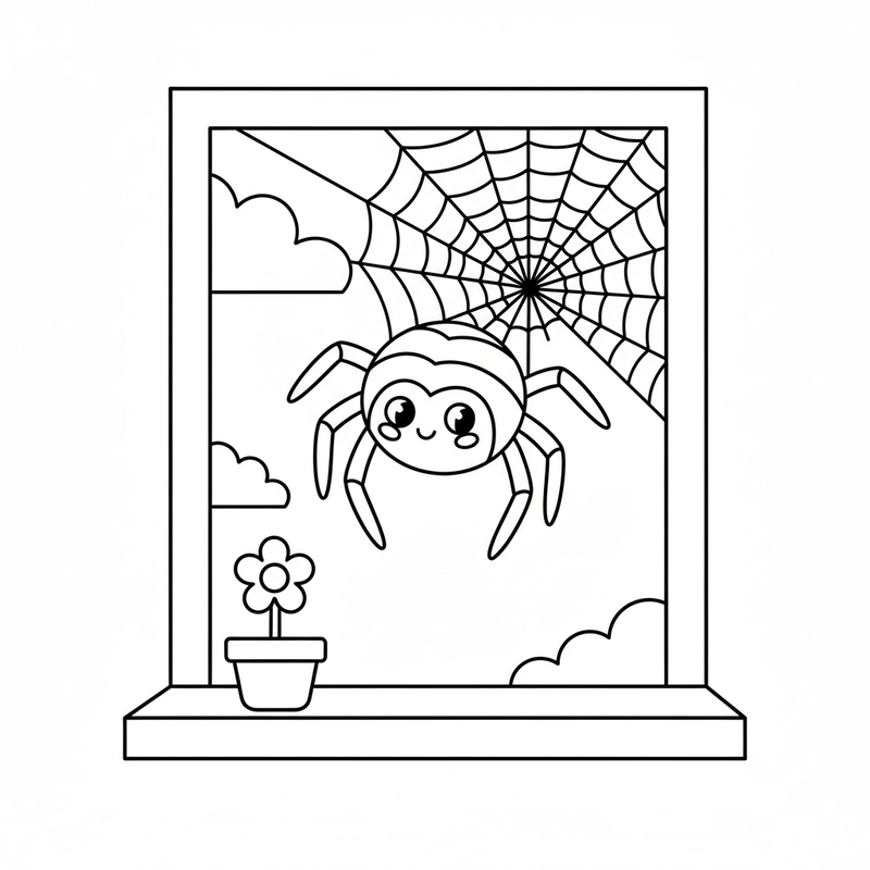 Bé tô màu con nhện trong tự nhiên