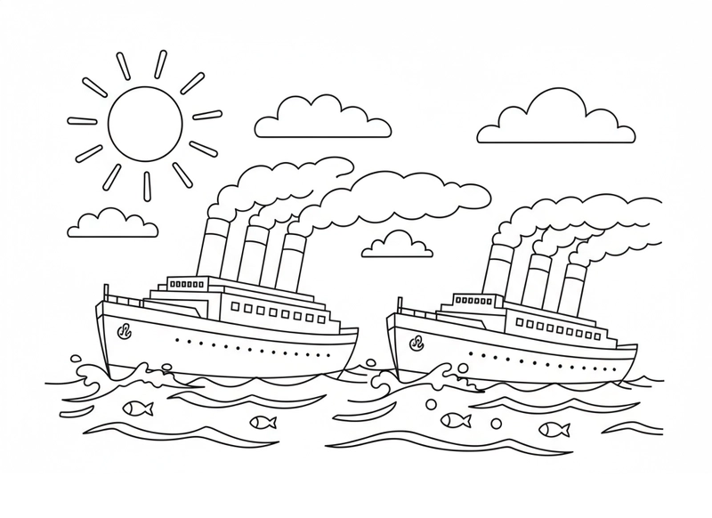 Bé tô màu tàu Titanic theo trí tưởng tượng