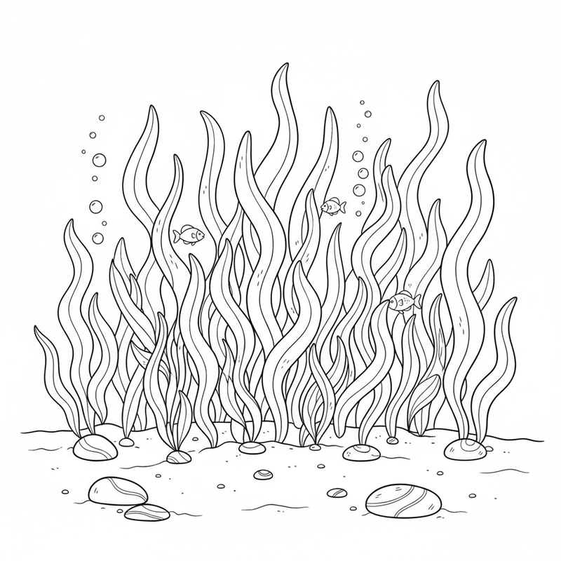 Bé tô tranh rong biển nhiều màu sắc