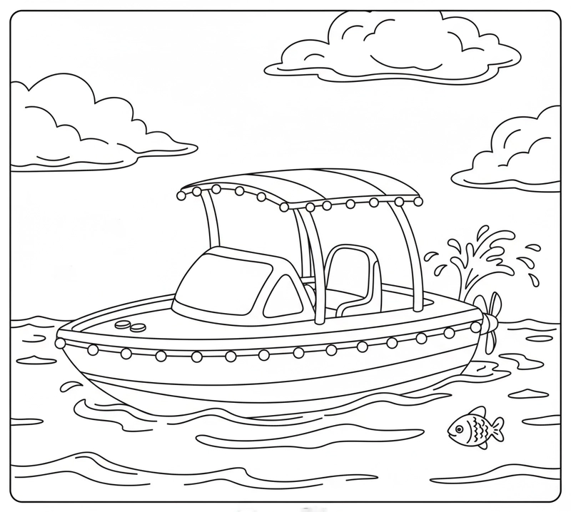 Ca nô tô màu đơn giản