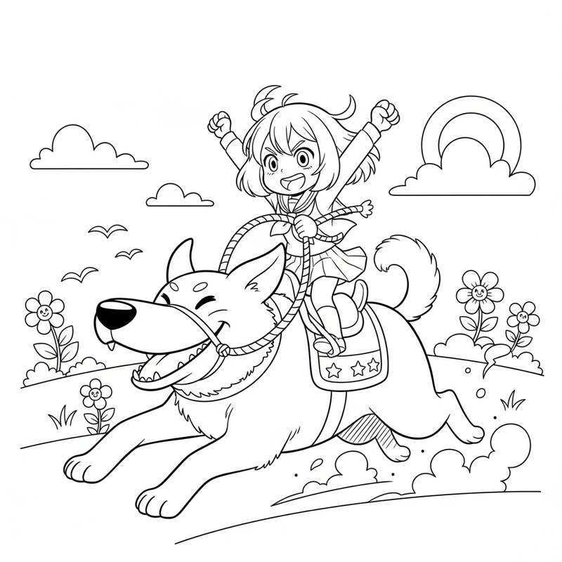 Hình Anya tô màu đẹp rõ nét