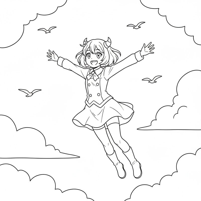 Hình Anya tô màu siêu cute