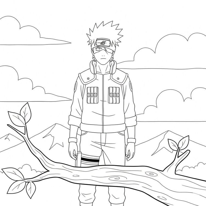 Hình Kakashi Naruto dễ tô