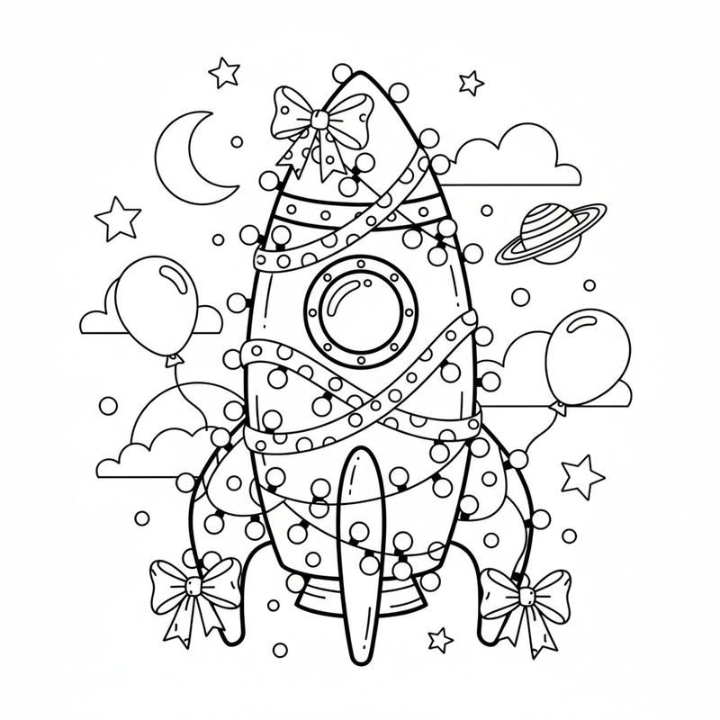 Hình Tên Lửa tô màu đẹp mắt