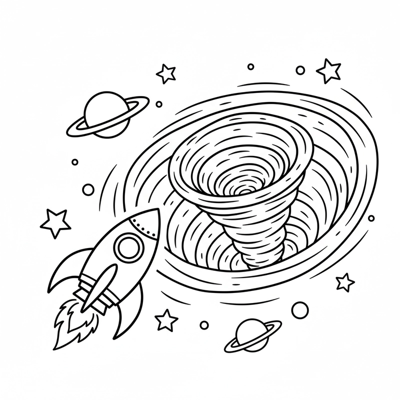 Hình Tên Lửa tô màu đơn giản mà đẹp