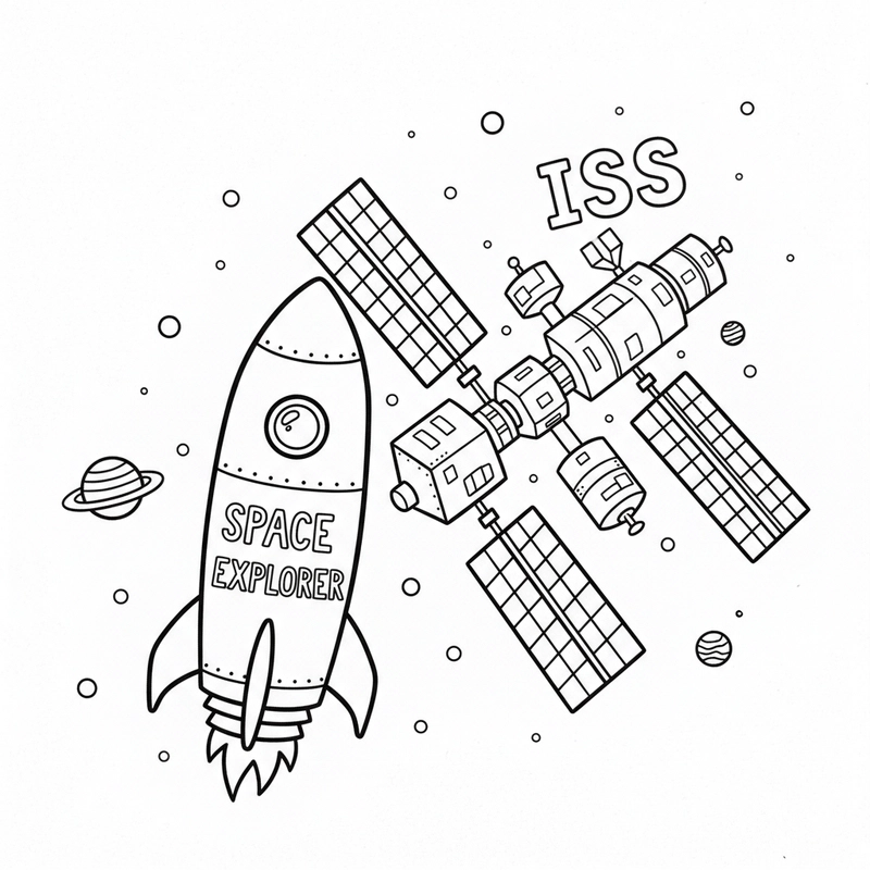 Hình Tên Lửa tô màu rực rỡ