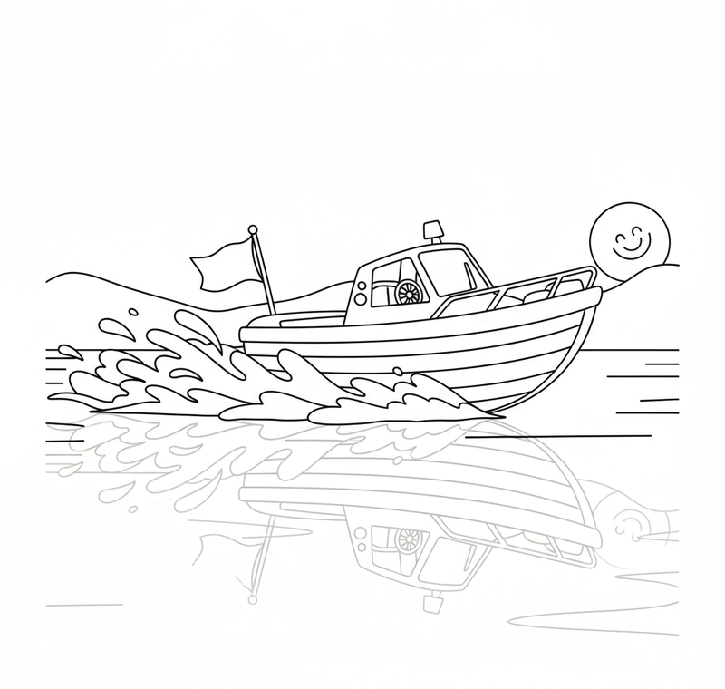 Hình ca nô tập tô đơn giản