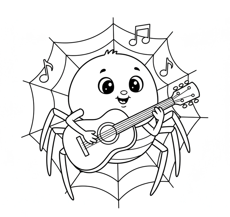 Hình con nhện ngộ nghĩnh cho bé tô