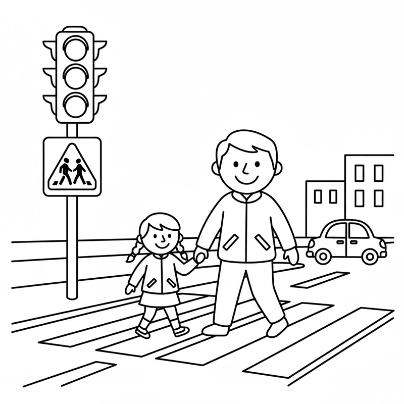 Hình đèn giao thông tập tô