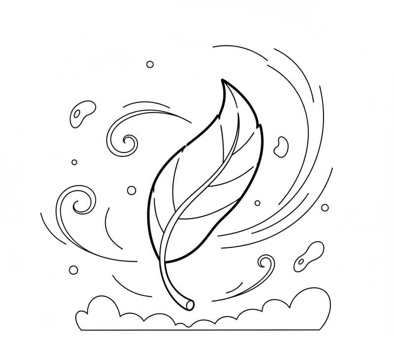 Hình lá cây tô màu vui nhộn