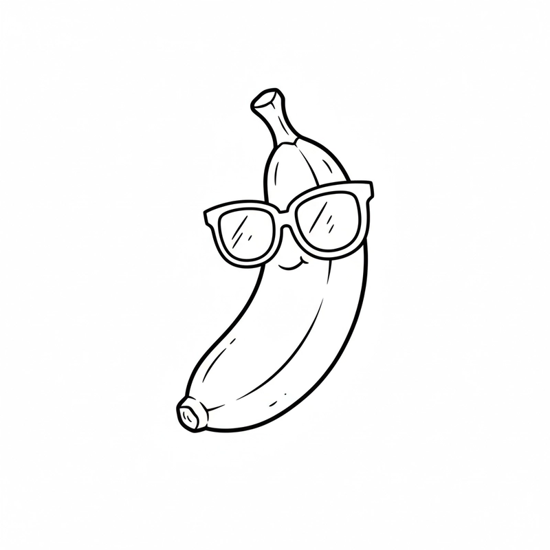 Hình quả chuối cho bé tô