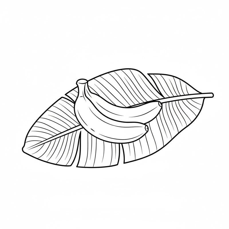 Hình quả chuối tô màu