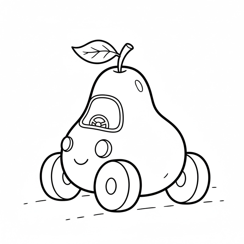 Hình quả lê tô màu ngộ nghĩnh