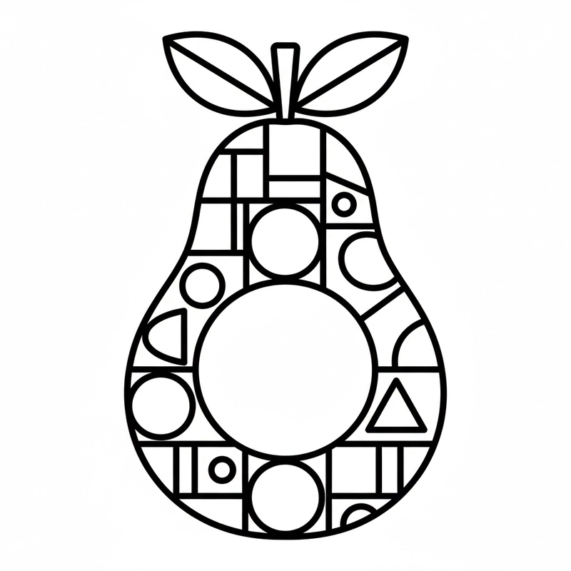 Hình quả lê tô màu