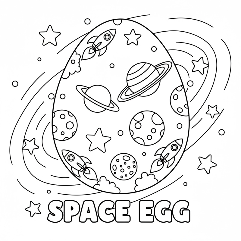 Hình quả trứng tô màu ngộ nghĩnh