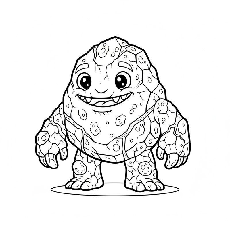 Hình quái vật tô màu cho bé