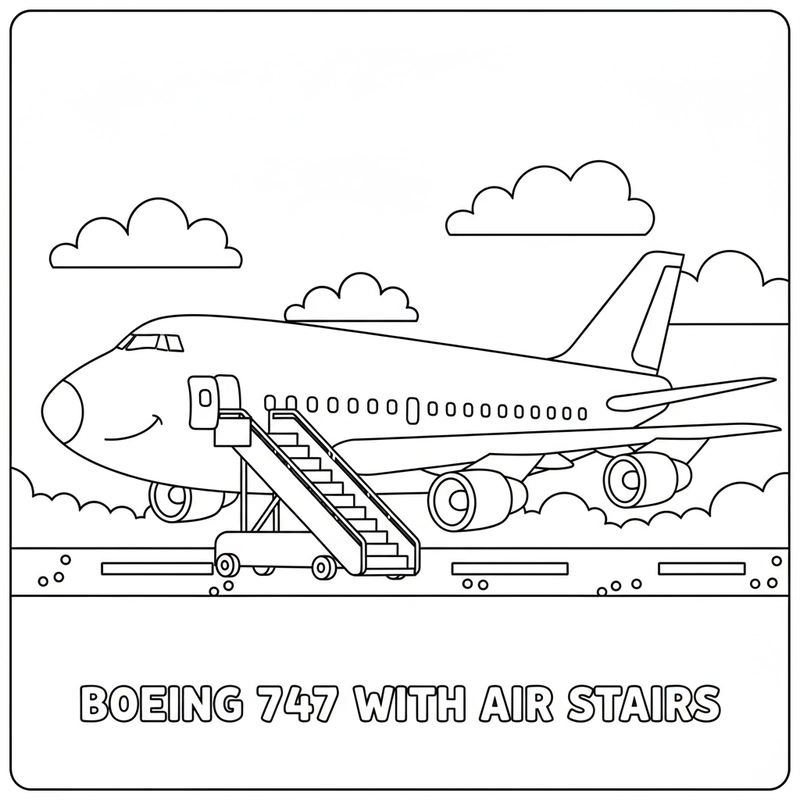 Hình tô Boeing 747 vui nhộn