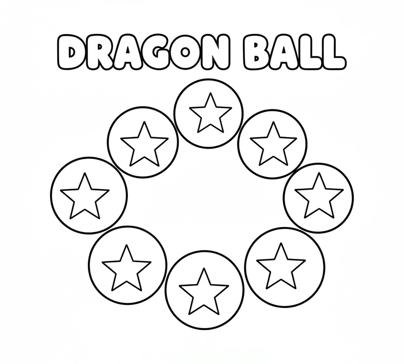 Hình tô màu Bảy Viên Ngọc Rồng