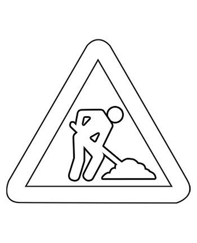 Hình tô màu Biển Báo Giao Thông đầy màu sắc