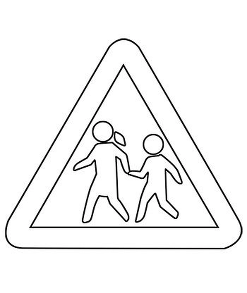 Hình tô màu Biển Báo Giao Thông dễ in tại nhà