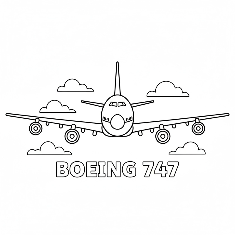 Hình tô màu Boeing 747