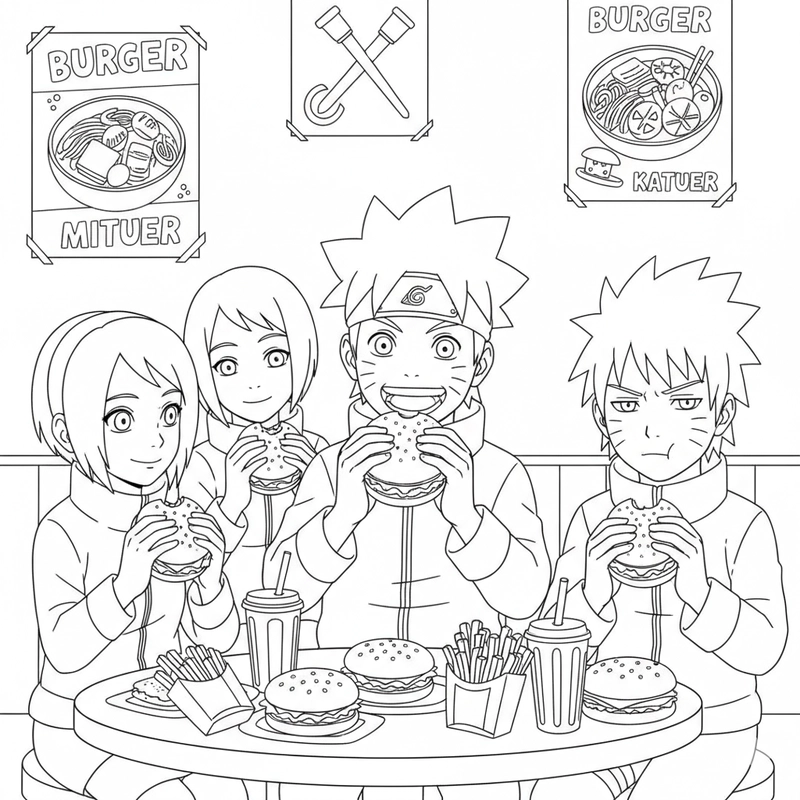 Hình tô màu Boruto anime