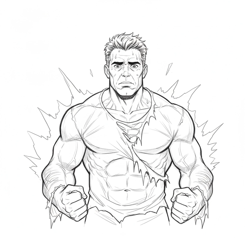 Hình tô màu Hulk đơn giản