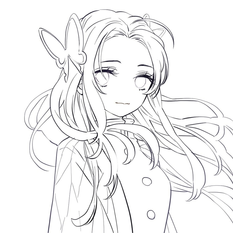 Hình tô màu Kanae cho bé tập vẽ