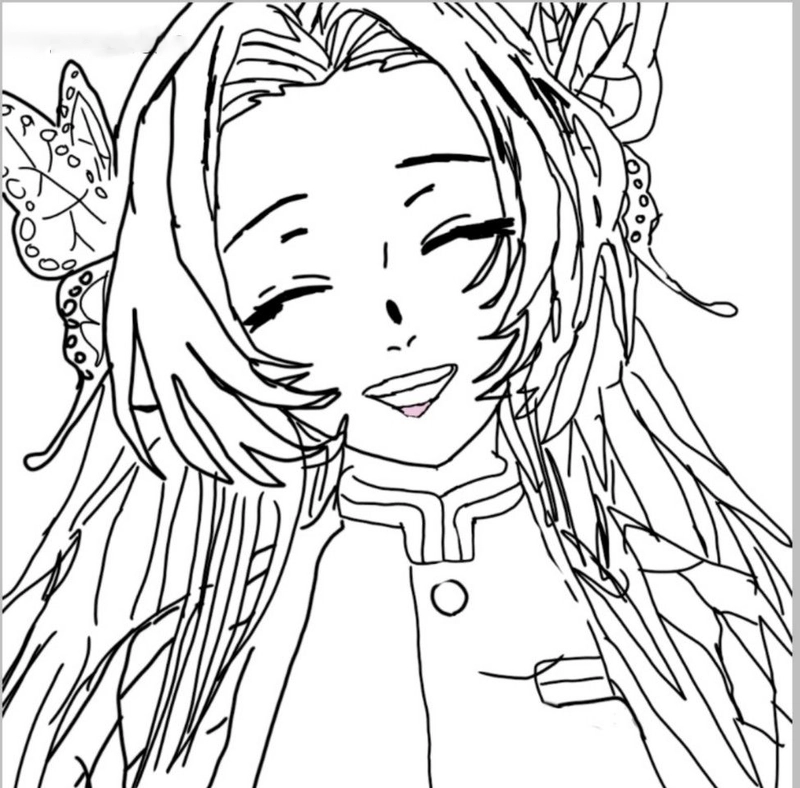 Hình tô màu Kanae dịu dàng cho bé gái
