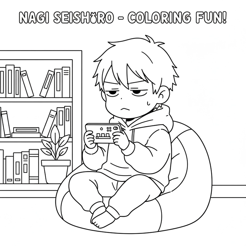 Hình tô màu Nagi Blue Lock cực chất
