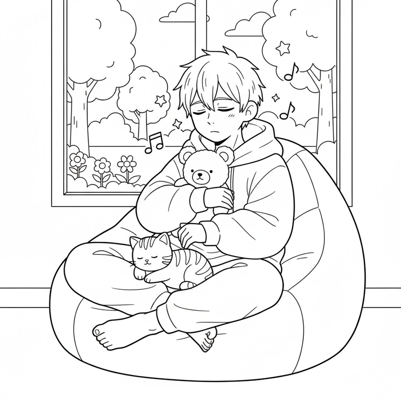 Hình tô màu Nagi dễ in cho bé