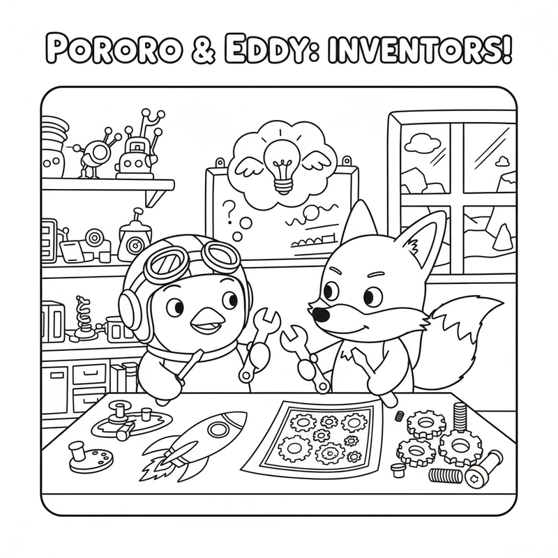 Hình tô màu Pororo mới