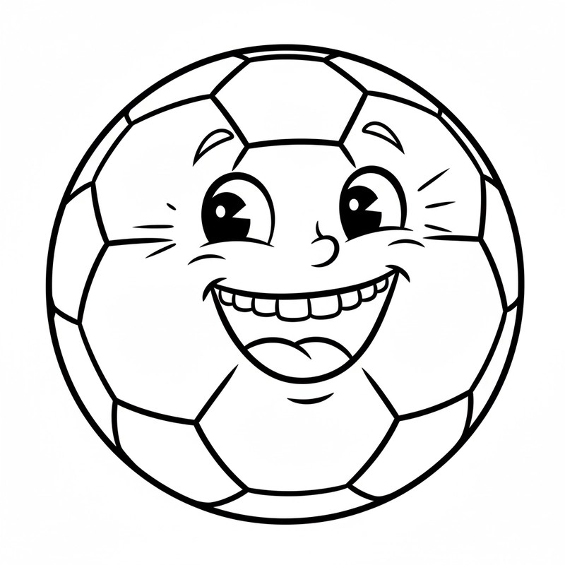 Hình tô màu bóng đá đơn giản cho bé mầm non