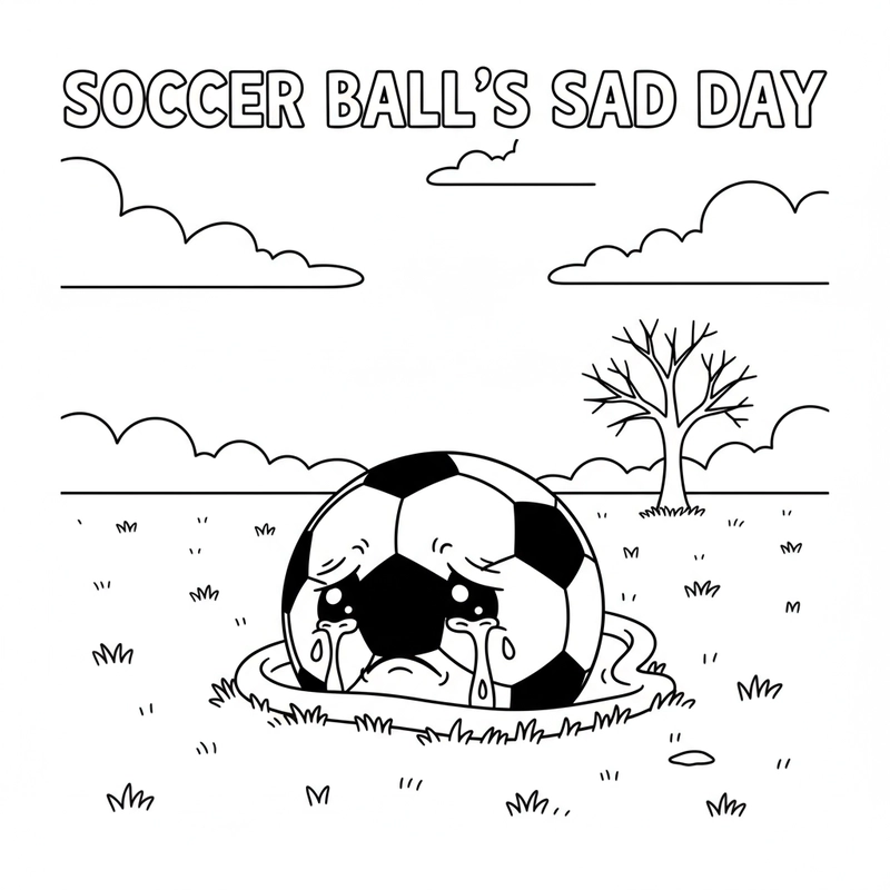 Hình tô màu bóng đá vui nhộn cho bé trai