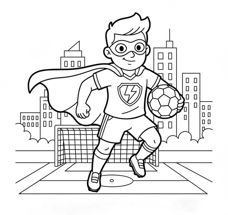 Hình tô màu cầu thủ bóng đá ăn mừng chiến thắng