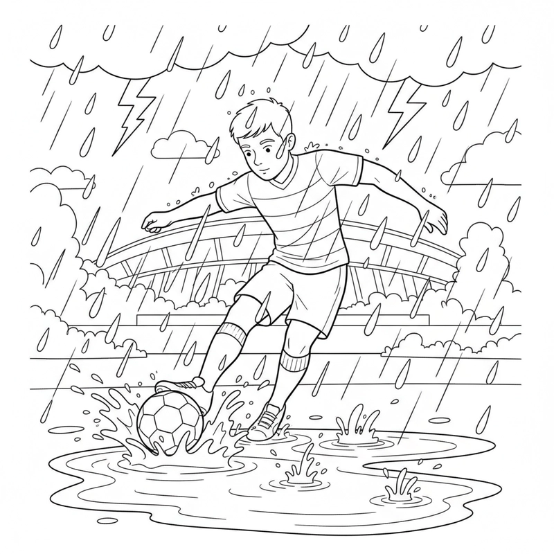 Hình tô màu cầu thủ bóng đá đẹp mắt dễ in tại nhà