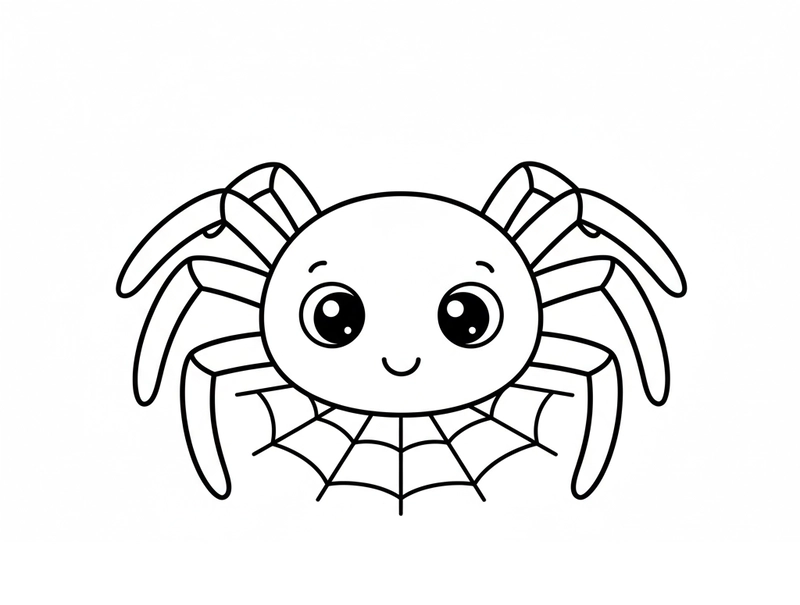 Hình tô màu con nhện đơn giản