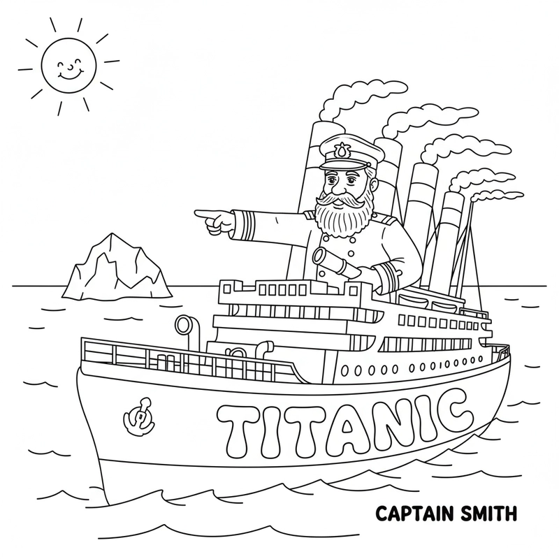 Hình tô màu con tàu Titanic nổi tiếng