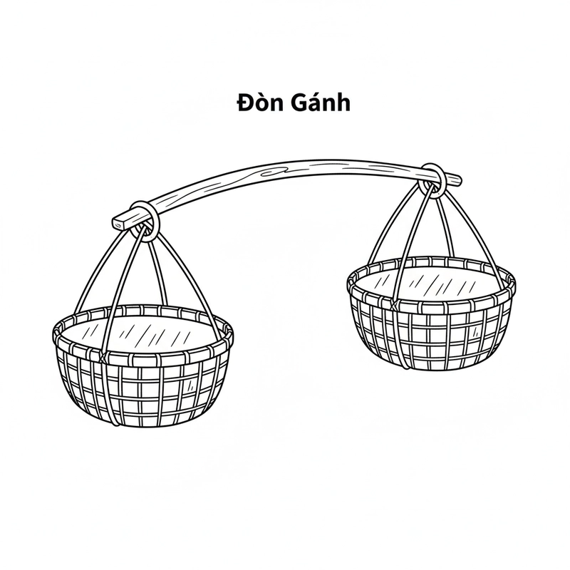 Hình tô màu dụng cụ làm ruộng