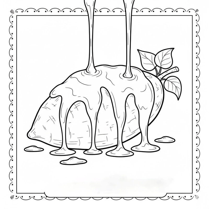 Hình tô màu khoai lang sáng tạo