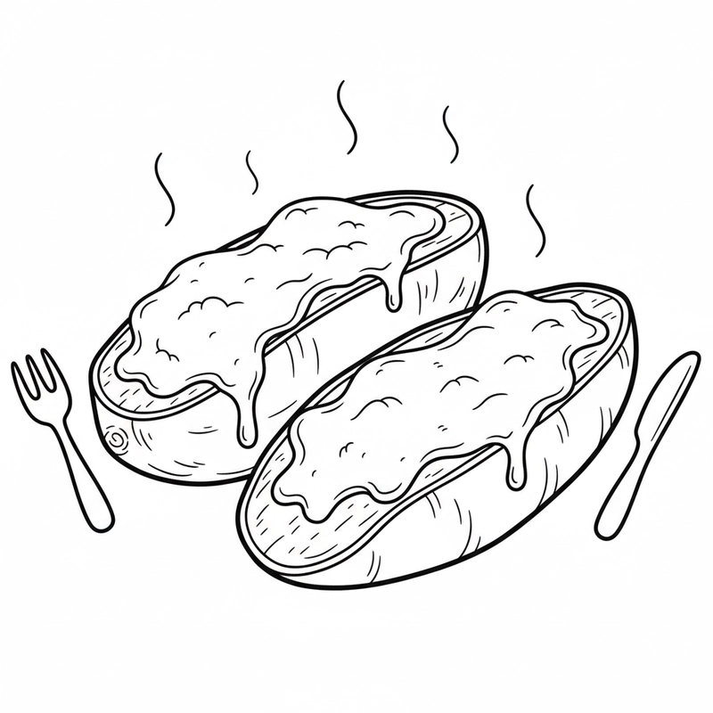 Hình tô màu khoai lang vui tươi