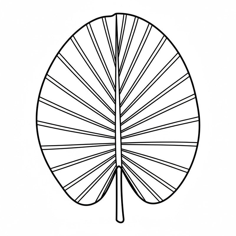 Hình tô màu lá cây xanh